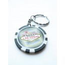 Porte Clef de poker VEGAS Noir