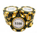 25 Jetons de poker MC EAST GOLD 100