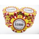 25 Jetons de poker MC EAST GOLD 1000