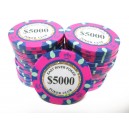 25 Jetons de poker MC EAST GOLD 5000