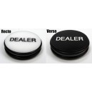 Bouton Dealer poker "GM" Noir et Blanc