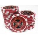 25 jetons de poker ULTIMATE ROUGE 5